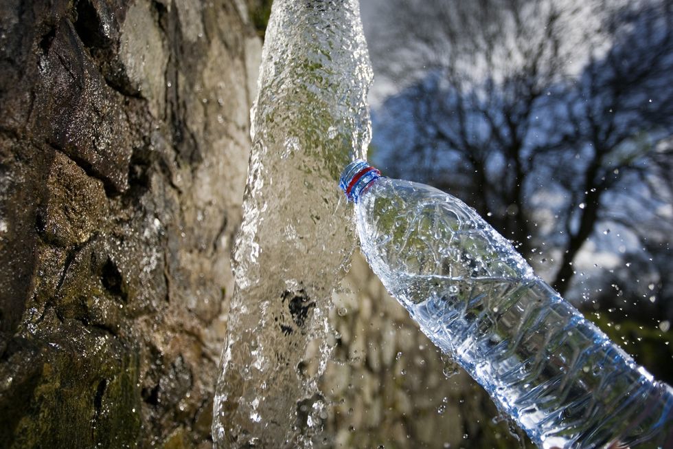 A-plastic-bottle-of-water-being-thrown-in-the-air