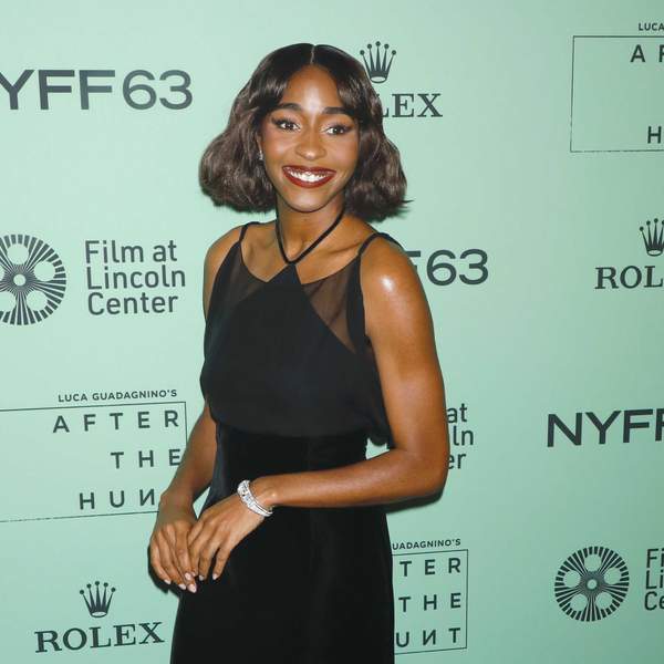 Ayo Edebiri, wearing a Chanel dress