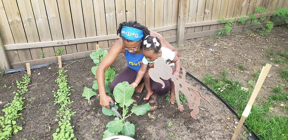 Babygirl Helping Out In the Garden
