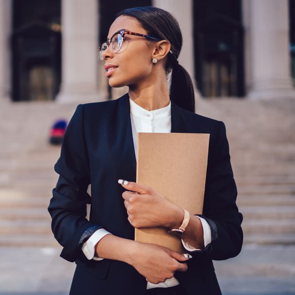 black woman glasses work