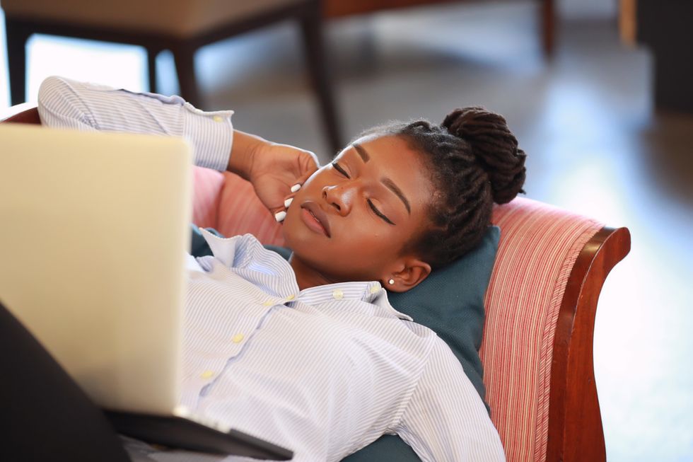 black-woman-napping