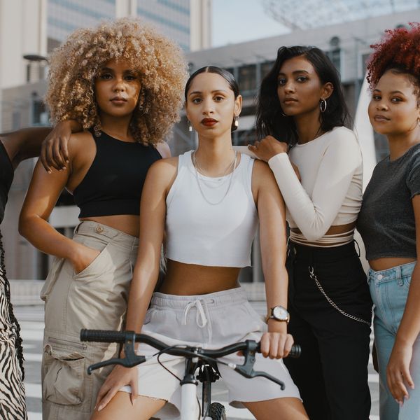 Group-of-Black-and-multiracial-women-posing-as-a-tribe