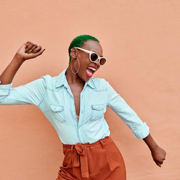 Happy-black-woman-boy-sober-movement