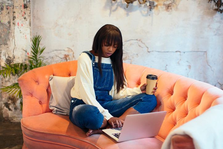 black woman computer