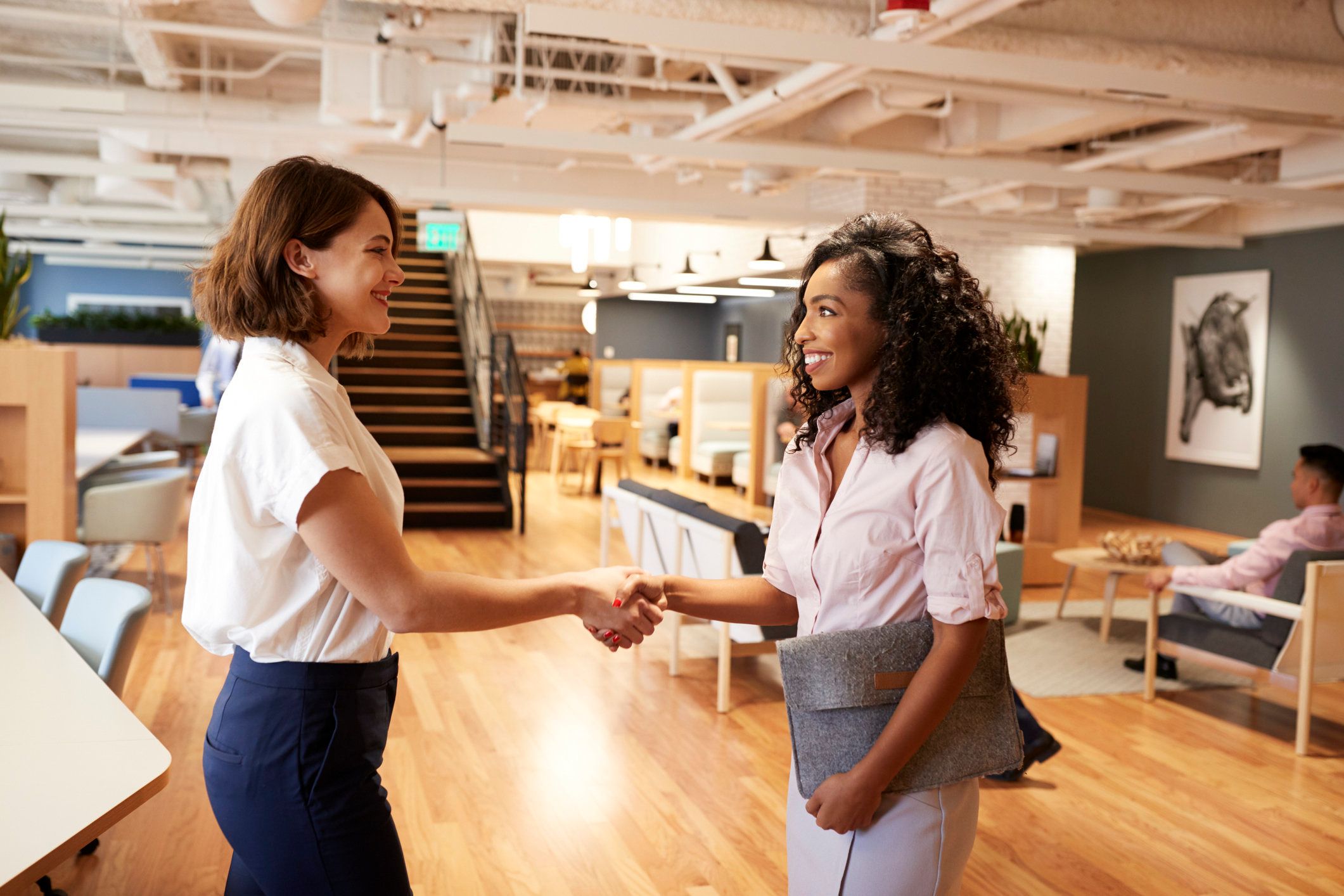 Business professional in formal attire, ready to impress in an interview setting