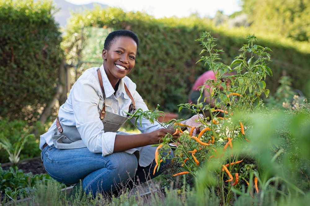 black-girl-black-women-gardening