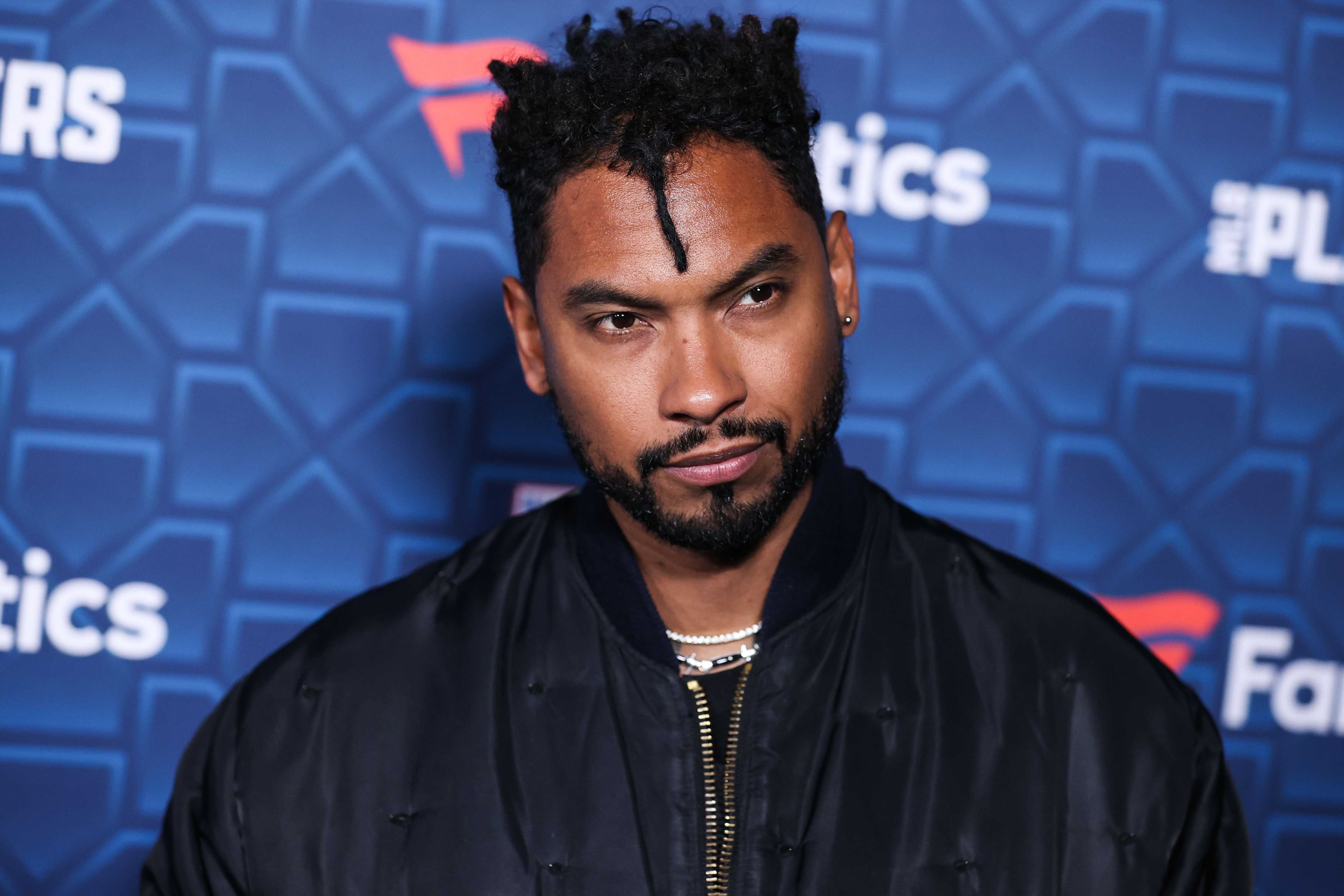 American singer Miguel arrives at The 'Players Party' 2022 Co-Hosted By Michael Rubin, MLBPA And Fanatics held at the City Market Social House on July 18, 2022 in Los Angeles, California, United States.