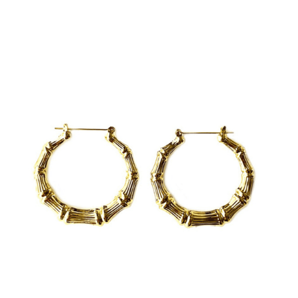 Bamboo Hoop Earrings