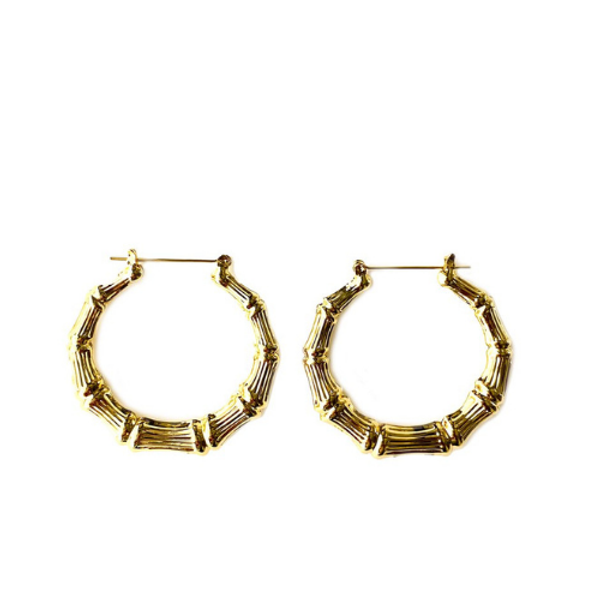 Bamboo Hoop Earrings