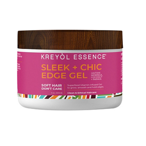 Kreyol Essence Soft Hair, Don't Care Haitian Moringa Oil Sleek + Chic Edge Gel