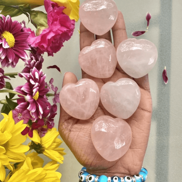Rose Quartz Puffed Heart