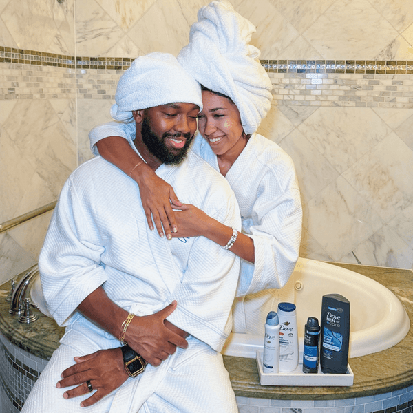 jayla-henry-tony-henry-share-an-embrace-in-bathtub-while-wearing-white-towel-turbans-and-bath-robes