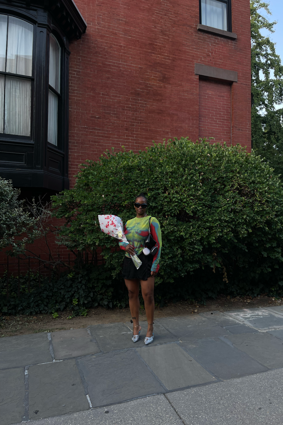 Kerstina Renee in a sheer top and summer style ready