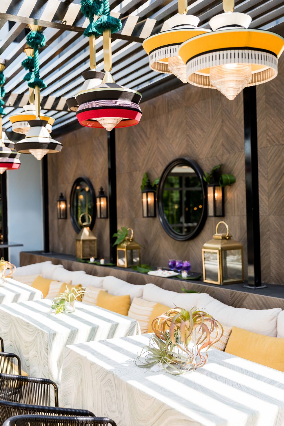 outdoor rooftop party decor