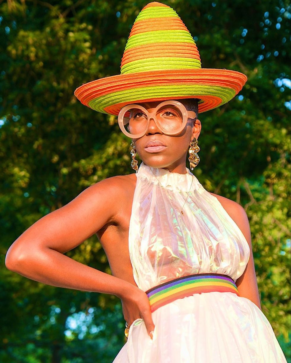 Shaquita Garcia wearing a tulle dress as her summer outfit staple