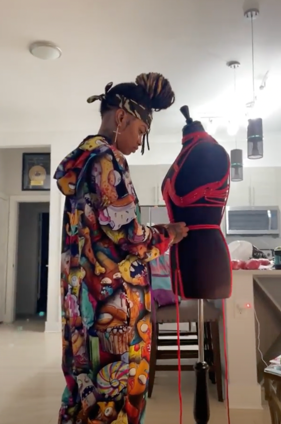 Timeekah Murphy making Shibari piece for Megan Thee Stallion