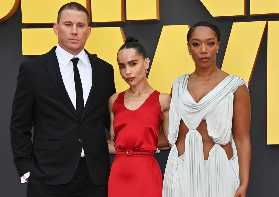 \u200bChanning Tatum, Zo\u00eb Kravitz, and Naomi Ackie at "Blink Twice" Premiere