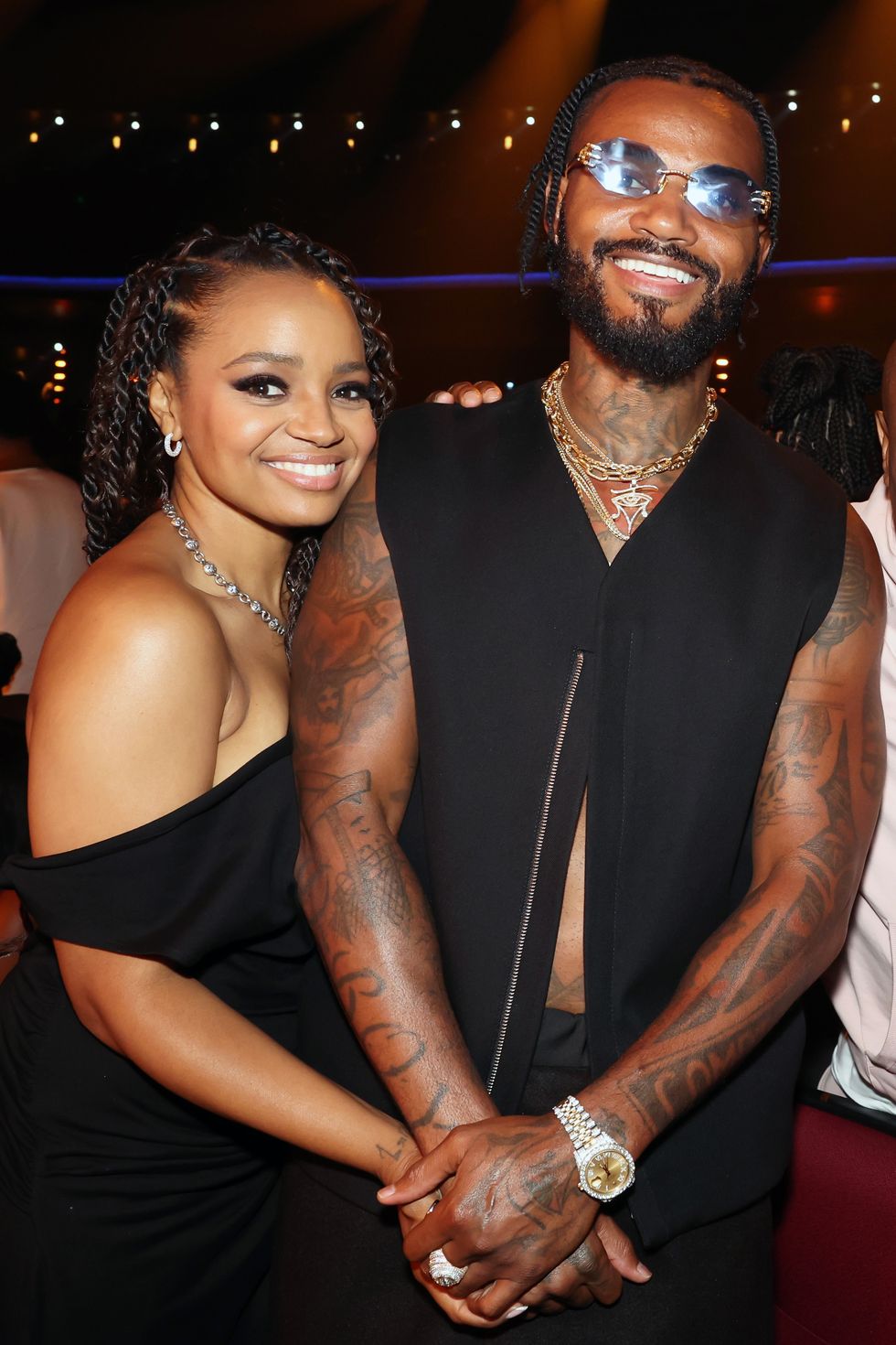 \u200bKyla Pratt and Danny Kirkpatrick at 2024 BET Awards